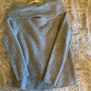 Wool off the shoulder sweater top